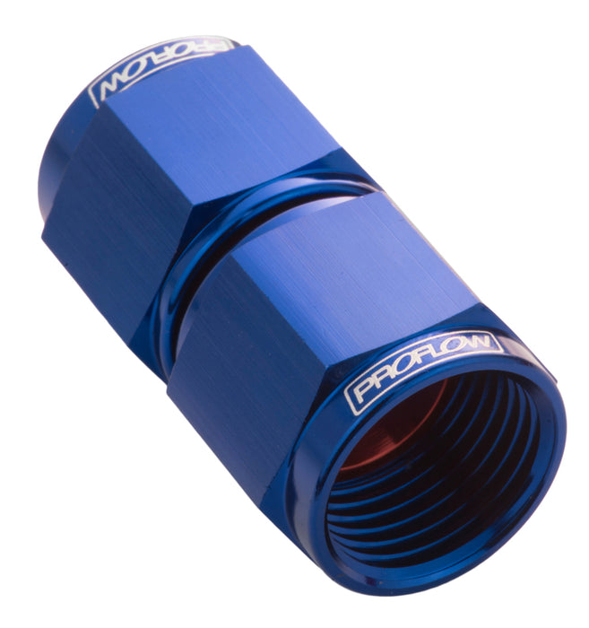 Proflow Female Flare Union Swivel Hose End Straight -06AN, Blue