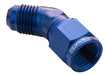 Proflow 45 Degree Male Adaptor - Female Adaptor Swivel Coupler Hose End -03AN, Blue