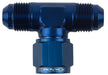 Proflow AN Tee -16AN Female Swivel Coupler Hose End On Side, Blue
