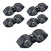 Proflow Twin Hose Clamp Separators, 5 pack, 03AN, Black, 6.5mm Hole