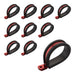 Proflow Cushioned Hose Mounting P-Clamp , 4.7mm, Red, 10 Pack