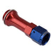 Proflow Carburettor Inlet Hose End Female -06AN To 7/8 x 20 For Holley 3in, Red/Blue