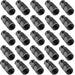 Proflow Bulk Pack Aluminium Straight Hose End -08AN For PTFE, Black, 25pc