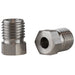 Proflow Brake Hard Line Tube Nut 7/16 x 20 Stainless, for 3/16 pipe, Qty 2