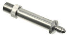 Proflow Chrome Through Frame Hose End Bulkhead 2.560 Max Rail Width, .560in Hole  1/8in. NPT id  To -03AN Male, Sold In Pairs