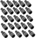 Proflow Bulk Straight Push Lock Hose End Barb 5/16'' To Female -06AN, Black 25pc