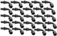 Proflow Bulk Pack 90 Degree Push On Hose End -08AN, 25pc, Black