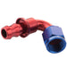 Proflow 120 Degree Push Lock Hose End Barb 3/8'' To Female -06AN