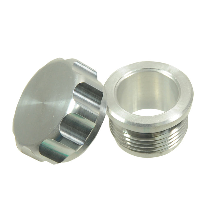 Proflow Hose End, Weld On Male Bung & Female Cap Assembly Aluminium 1in, Natural
