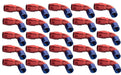 Proflow Bulk Pack Cutter Hose End 90 Degree -08AN, Blue/Red, 25pc