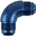 Proflow 90 Degree Union Flare Adaptor Fitting -06AN, Blue