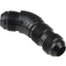 Proflow 45 Degree Male Fitting Bulkhead Adaptor -08AN, Black
