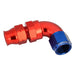Proflow Full Flow 5/16in. Tube To Female -06AN Hose End, 90 Degree, Tube Adaptor, Blue/Red