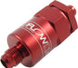 Proflow Billet Inline Aluminium Fuel Filter -08AN Red 30 Micron