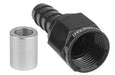 Proflow Crimp Hose End Straight -04AN, Black
