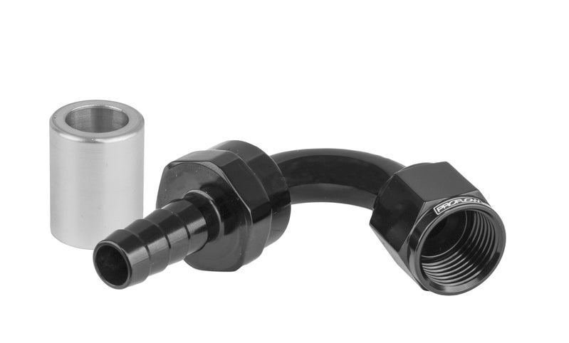Proflow Crimp Hose End 120 Degree -10AN, Black