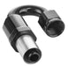 Proflow Crimp Hose End 180 Degree -06AN, Black