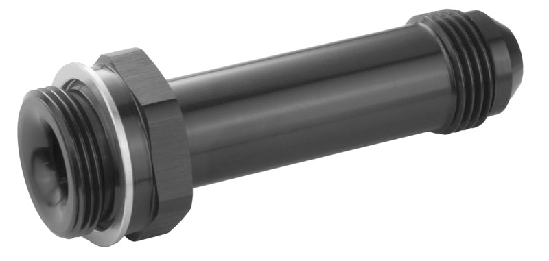 Proflow Fitting Inlet Fuel Adaptor Male Holley Fuel Bowl 7/8 x 20 To -08AN Male 3in, Black