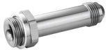 Proflow Fitting Inlet Fuel Adaptor Male Holley Fuel Bowl 7/8 x 20 To -08AN Male 3in, Silver
