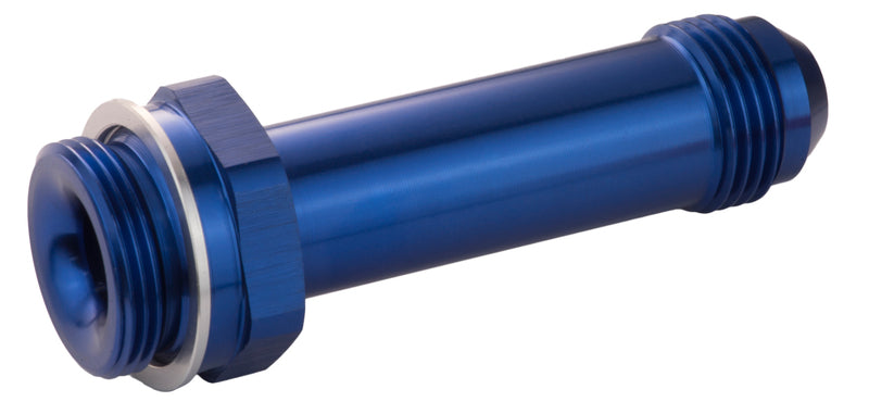 Proflow Fitting Inlet Fuel Adaptor Male Holley Fuel Bowl 7/8 x 20 To -08AN Male 3in, Blue