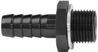 Proflow Fitting Adaptor Male M18 x 1.50mm To 1/2in. in. Barb, Black