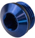 Proflow AN Port Plug, Low Profile Allen Key M14 x 1.50, Blue