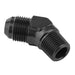 Proflow Male Adaptor -16AN 45 Degree To 1in. NPT, Black