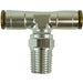 Proflow Fitting, Push To Connect Nylon Tube Tee 1/4in. Nylon Tube To 1/4in. NPT, Silver