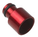 Proflow Aluminium Fuel injector Adaptor 11mm Male To 14mm Female Short, Red