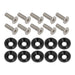 Proflow Billet Dress Up & Fender Washer Kits, 1/4'' UNC x 3/4'', Black, 10-Pack