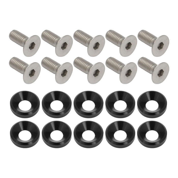 Proflow Billet Dress Up & Fender Washer Kits, 5/16'' UNC x 3/4'', Black, 10-Pack