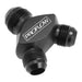 Proflow Fitting Aluminium AN Y-Adaptor -16AN Male To -12AN Male x 2, Black