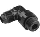 Proflow Adaptor Male -06AN 90 Degree To -04AN Thread Swivel, Black