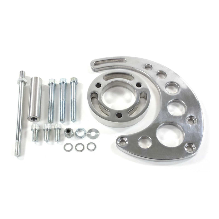 Proflow Aluminium Alternator Bracket Kit, For Chevrolet BB Long Pump, Top Mount , Driver Side, Polished, Kit