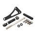 Proflow Alternator Bracket, For Chevrolet Small Block, Drivers Side, Long Water Pump, Top Mount, Black Anodised