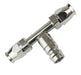 Proflow Hose End Air Conditioning 304 Stainless Straight Inline Charge Port -08, Chrome
