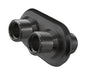 Proflow Firewall Bulkhead Aluminium Air Con 2 Port #10, #10 Inline, Black