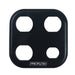 Proflow Bulkhead Aluminium Plates 4 Port Square, 3x #10 and 1x #6 A/C Fitting, Black