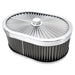 Proflow Air Filter Assembly Flow Top Oval Stainless Steel 12in. x 9in. x 4in. Suit 5-1/8in. Flat Base