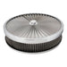 Proflow Air Filter Assembly For Holley EFI Sniper Series, Flow Top Round Stainless Steel 14'' x 3'', Suit 5-1/8in. Neck Recessed Base