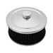 Proflow Air Filter Assembly Round 6in. x 2in, Chrome