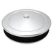 Proflow Air Filter Assembly Round 14in. x 3in, Chrome, Flate Base