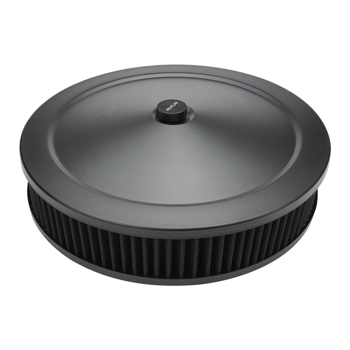 Proflow Air Filter Assembly Round 14in. x 4in, Black, Flat Base,