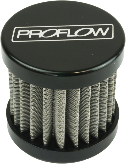 Proflow Oil Breather Filter Billet -06AN Female Thread, 40x40mm, Black