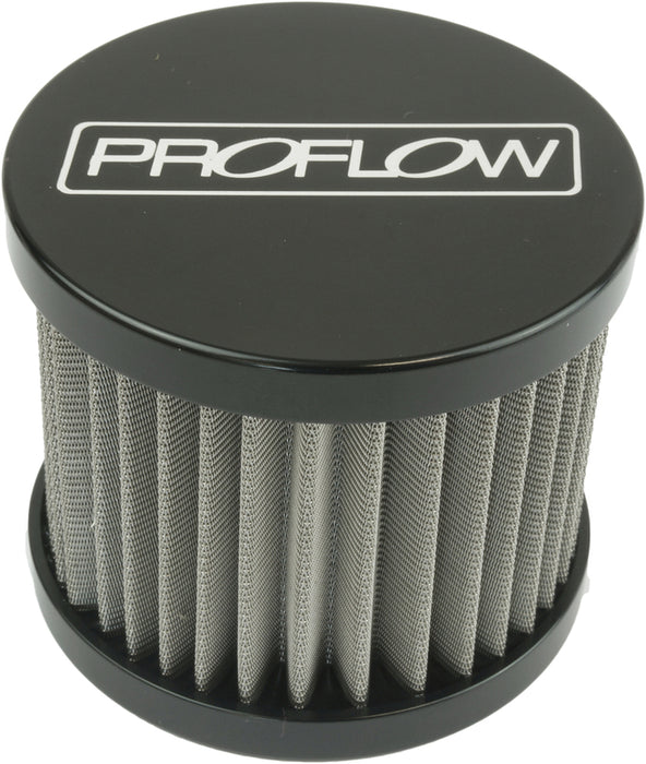 Proflow Oil Breather Filter Billet -08AN Female Thread, 60x50mm, Black