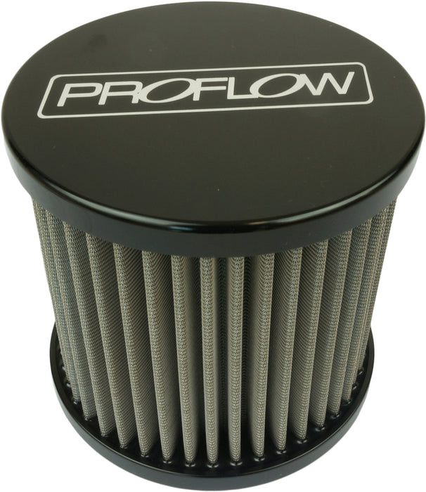 Proflow Oil Breather Filter Billet -10AN Female Thread, 90x78mm, Black