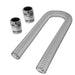 Proflow Radiator Hose Flexible, Stainless Steel Chrome Kit, 48in. Length, 34/38mm Adaptors