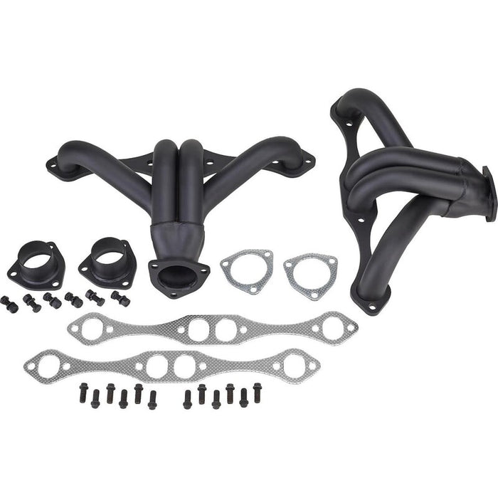 Proflow Exhaust Headers, 1- 5/8'' Tight-Fit Block Huggers SB Chev, Black Ceramic Coated, Set