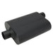 Proflow Muffler, 4.00 in, Black Compact Flow Chamber II, Side Inlet To 4.00 in. Centre Outlet, 9.75" x 13" x 4" body, Each
