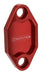 Proflow Fuel Pump Block-Off Plate, Aluminium, Red Anodised, For Holden 253 308, Each